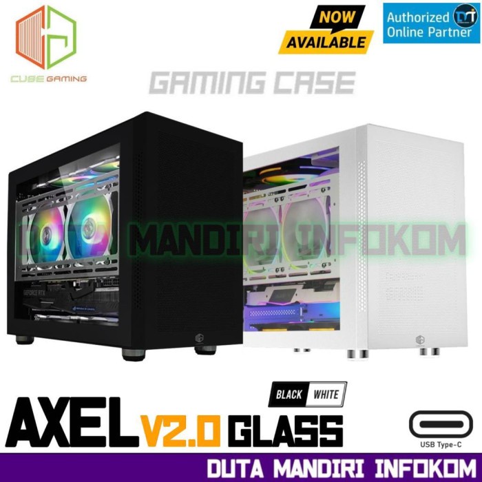 Ready Cube Gaming AXEL V2.0 - Tempered Glass Mini-ITX Gaming Case