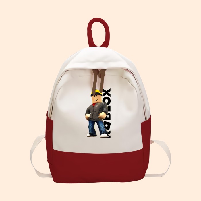 PREMIUM Tas Anak Game Roblox Robux Ransel Anak SD TK Kantong Backpack Karakter Anak ROB-09