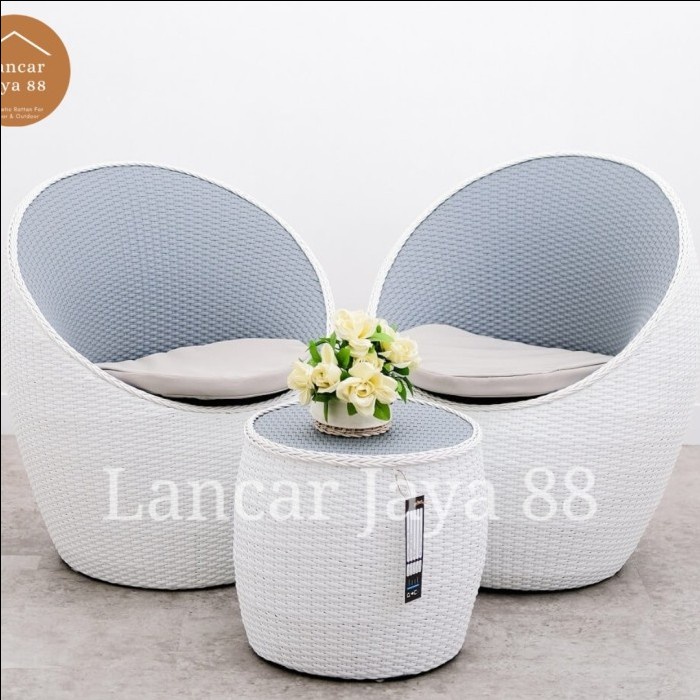 PREMIUM Set Kursi Teras Gentong Rotan Sintetis Free Jok Busa