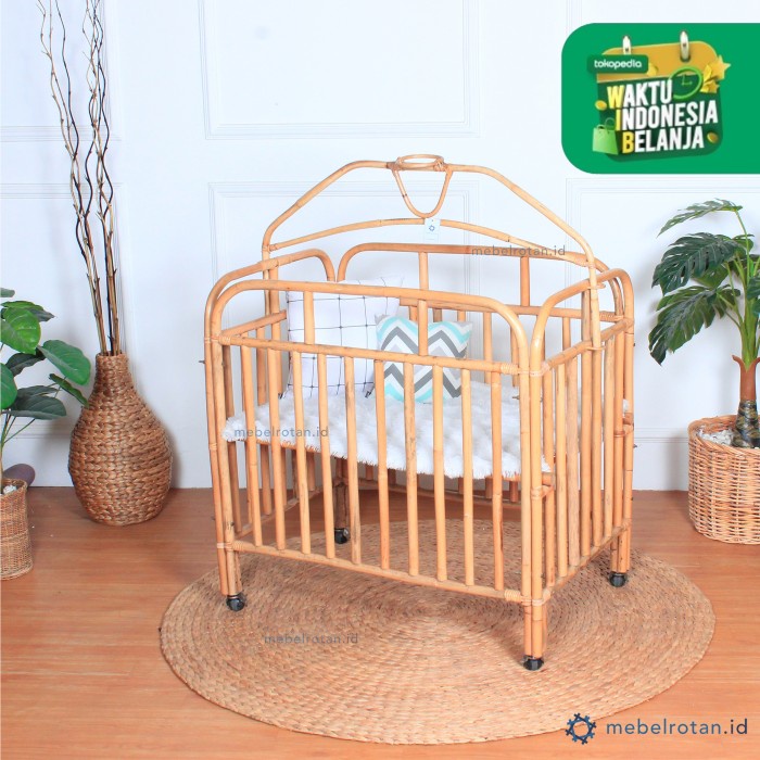 PREMIUM Box bayi / baby box anyaman rotan alami