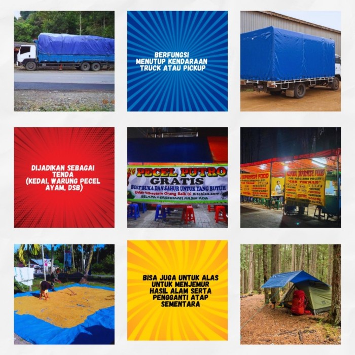 PREMIUM TERPAL PLASTIK A5 CAP KUCING UKURAN SATU ROLL