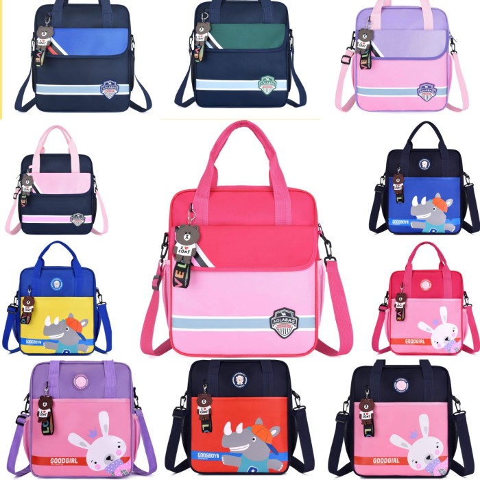 PREMIUM Tas Selempang Anak Laki Laki Perempuan Tas Sekolah Les Kursus TA0020