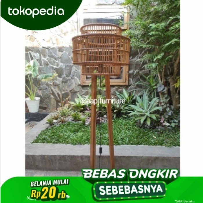 PREMIUM Promo standing lamp rotan terbaru