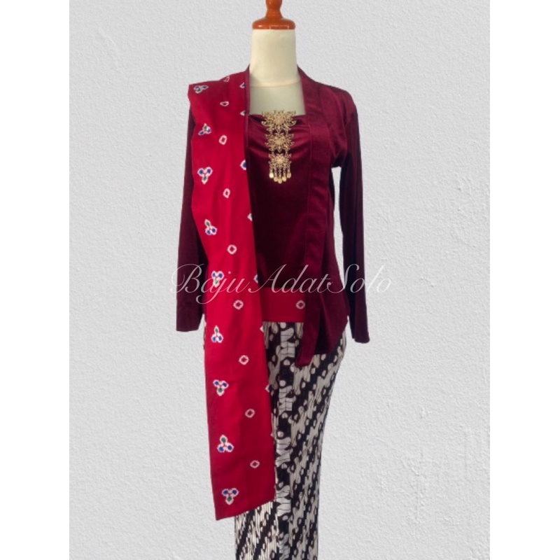 NEW KEBAYA KUTUBARU BLUDRU SET//KEBAYA KUTUBARU BLUDRU POLOS LENGAN PANJANG