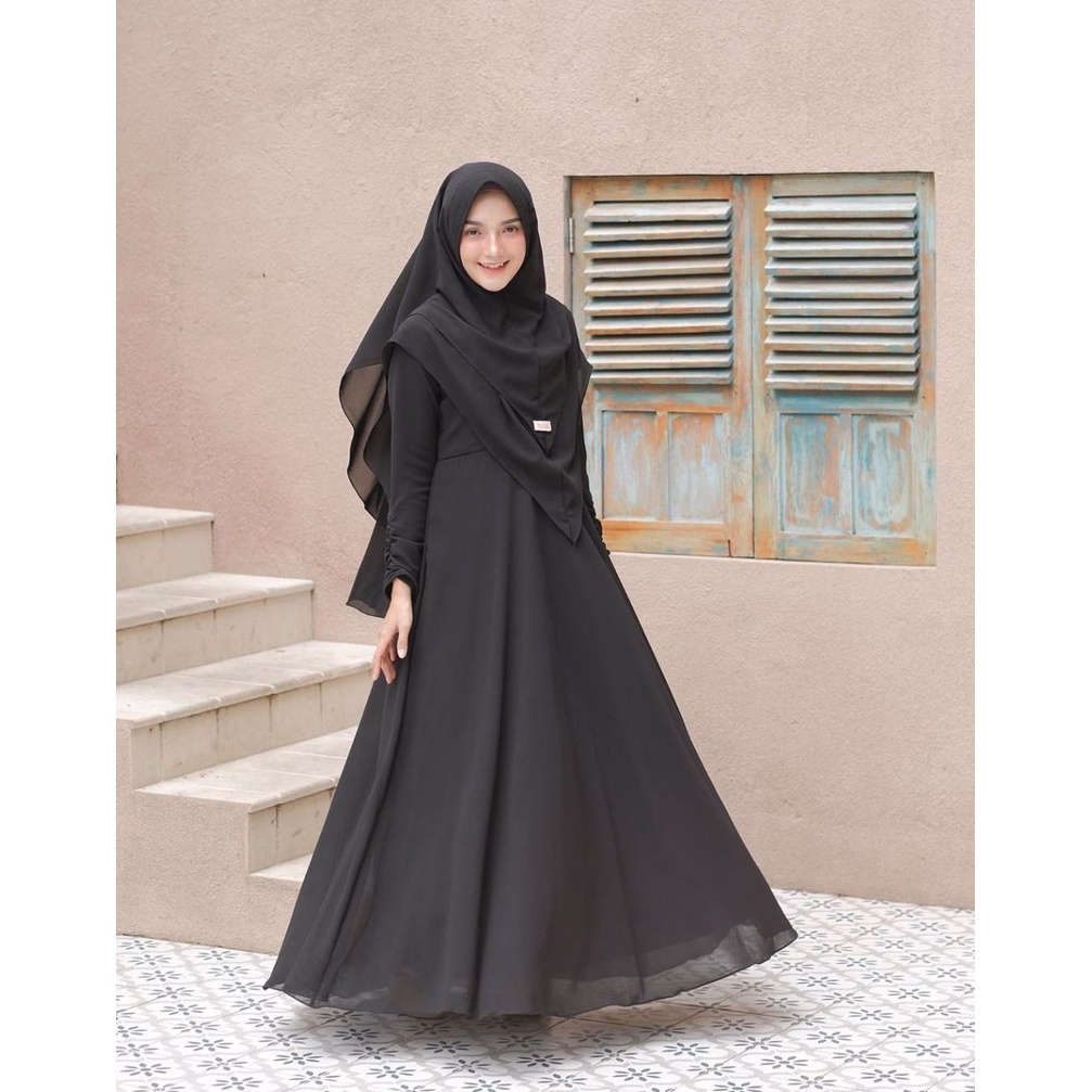 BIG SALE Gamis Syari Hijab 2 layer/Gamis Syar'i Jumbo/Mayra Syar'i Hijab