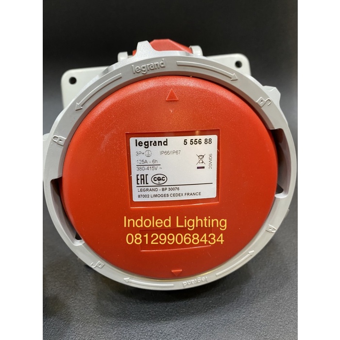 Soket industri legrand panel mounting legrand 4 kaki 125a 125 ampere Diskon