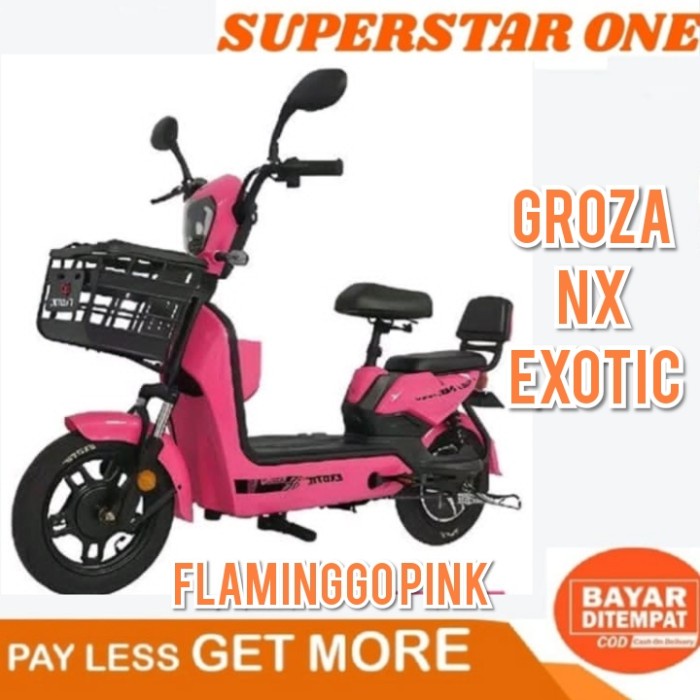 Best seller exotic groza nx flaminggo pink sepeda listrik dewasa sepeda Terlaris