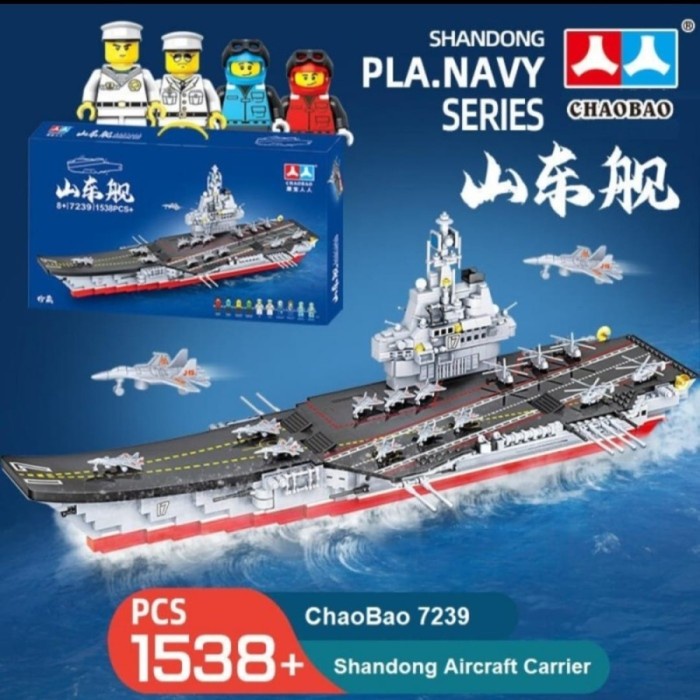 Brick Lego Kapal Perang Induk Besar - Shandong Aircraft Carrier Besar
