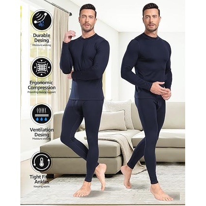 TERBARU New Long John Heattech Ultrawarm Flecce Linned Mens