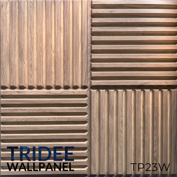 TERJAMIN TRIDEE WALLPANEL WOODEN WALLPAPER DINDING DEKORASI