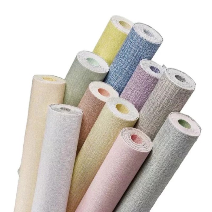 CUCI GUDANG Wallpaper Linen Roll // Wallpaper Dinding // Dekorasi Kamar // Sticker dinding Ukuran 50