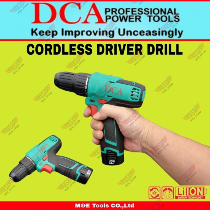 DCA ADJZ1202E Cordless Driver Drill Mesin Bor Baterai Cordless Drill terlaris