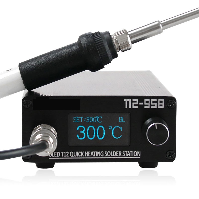 T12-958 Mini Intelligent Constant Temperature Soldering Station Stm32 Oled Digital Adjustable Solder