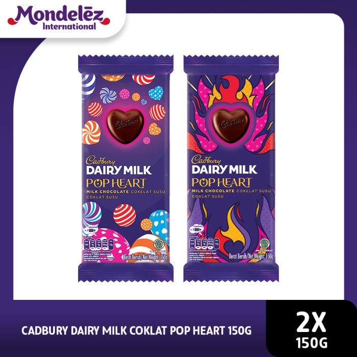 

Cadbury Dairy Milk Coklat Pop Heart 150G 2 Pack- Snack Chocolate