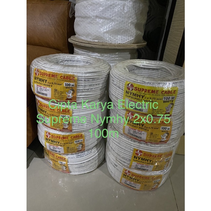 Kabel Supreme Nymhy 2x0,75 mm / nymhy 2x0.75 mm Supreme 50m Serabut