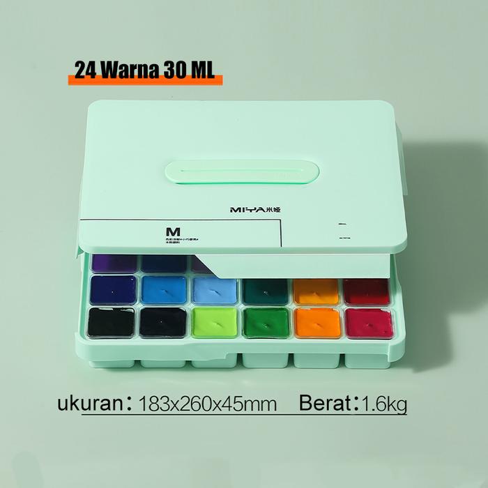 

TERLARIS Miya Gouache Gouache Set Cat 24/36 Warna 30ml Cat Untuk Cat Air Perlengkapan Seni Murid