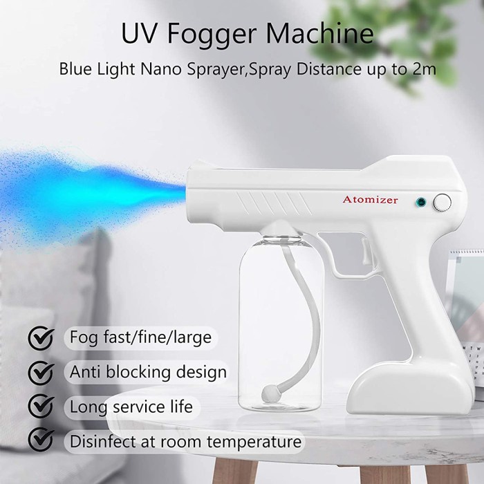 NANO SPRAY GUN DISINFECTANT FOGGING STERILIZER PORTABLE WIRELESS