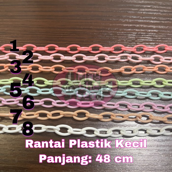 RANTAI PLASTIK KECIL 1 UNTAI. KONEKTOR TALI MASKER KALUNG GANTUNGAN