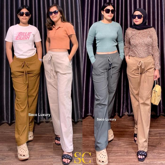 Yuki- Bb 50 Kg Sampai Bb 100 Kg Celana Kulot Cargo Pants Wanita Jumbo