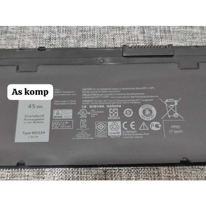 Baterai E7240 E7250 Ultrabook WD52H VFV59