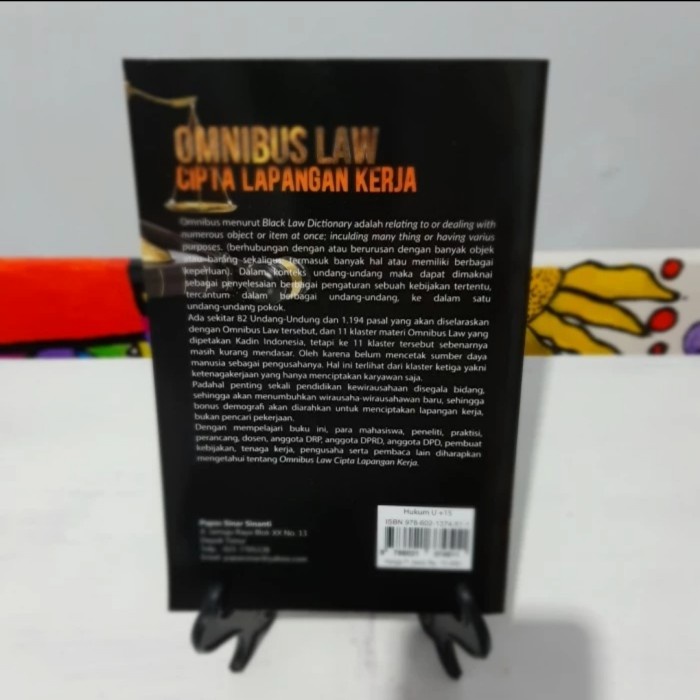 

SALE !!! BUKU OMNISBUS LAW CIPTA LAPANGAN KERJA READYY