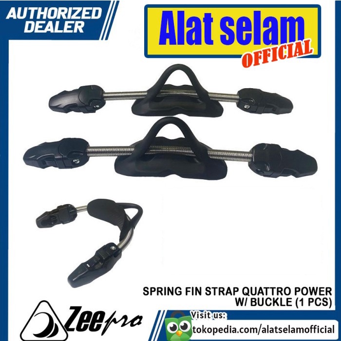 PROMO Spring Fin Strap Zeepro Quattro Power Diving Kaki Katak W/ Buckle 1pcs