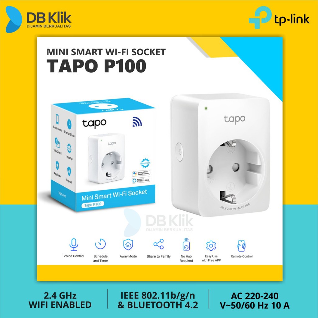 TP-Link TAPO P100 Mini Smart WiFi Socket - TP Link TAPO P 100 -JuaraNyaProduct