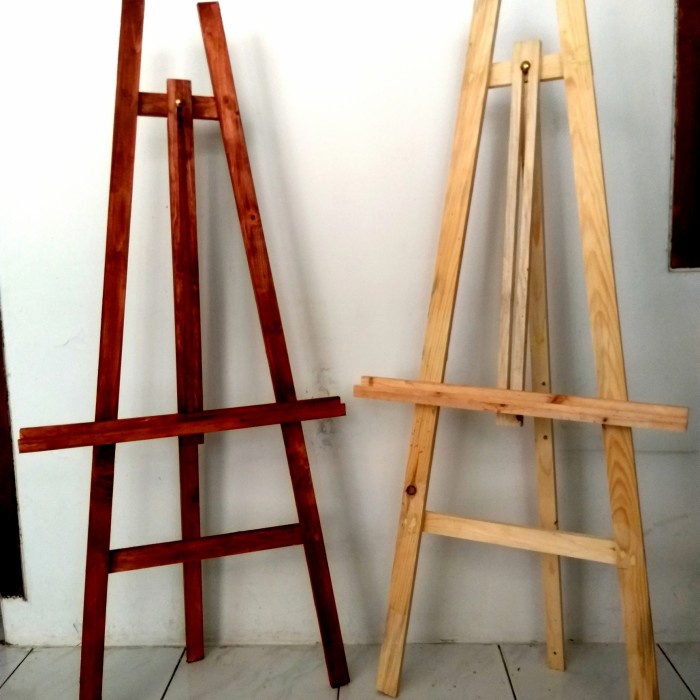 KHUSUS GOSEND easel lukis kayu / stand kayu / stand tripod / stand lukis / lukis