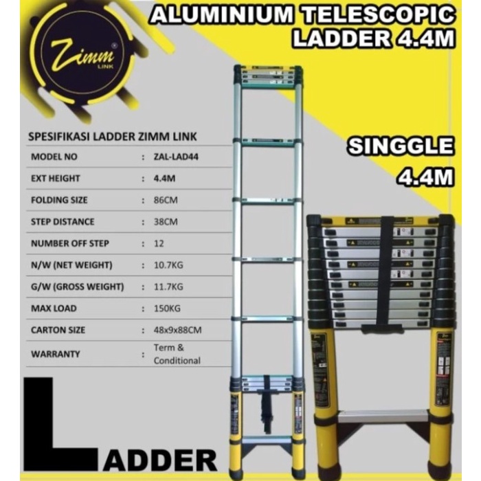 TANGGA TELESKOPIK 4,4 METER/TANGGA LIPAT/TANGGA TEKNISI
