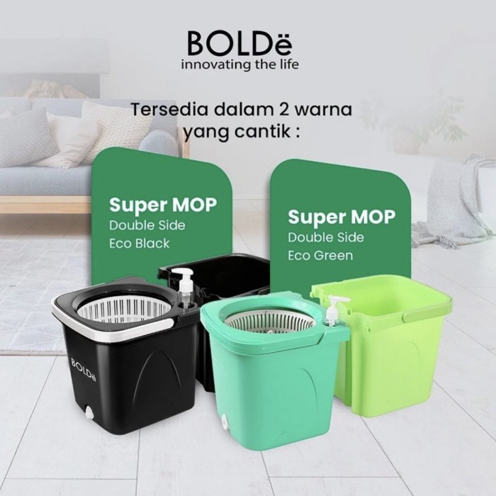 New Alat Pel Lantai Bolde Super Mop Double Side Eco - Alat Pel Lantai Original
