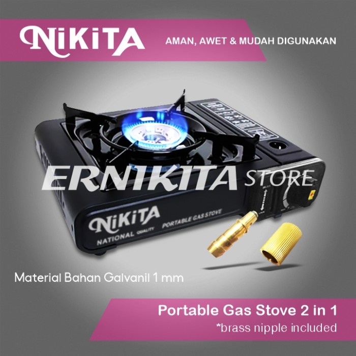 KOMPOR GAS PORTABLE NIKITA 2 IN 1