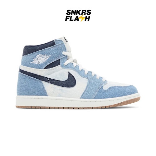 NIKE 1 Retro High Og Summit White Denim Sepatu Sneakers Pria - FQ2947100 - Size 42