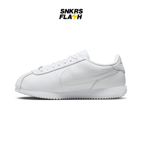 NIKE Cortez 23 Premium Triple White Sepatu Sneakers Unisex - FB6877100 - Size 38