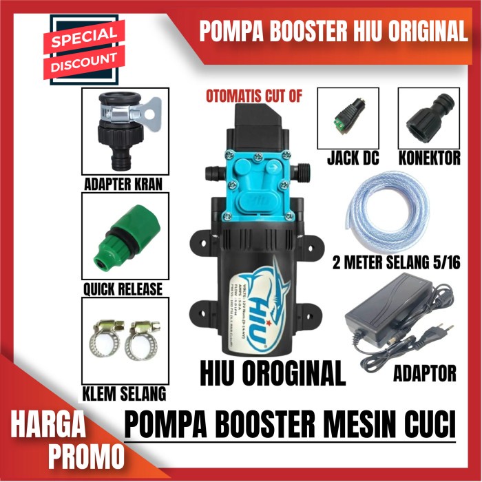 Pompa Booster pendorong air mesin cuci otomatis Pompa Dc Hiu 100Psi