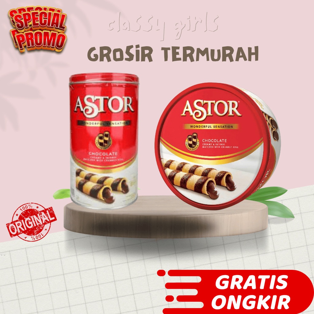

A Astor Kaleng 330Gr Astor Coklat Wafer Stick 1 Kaleng 330Gr