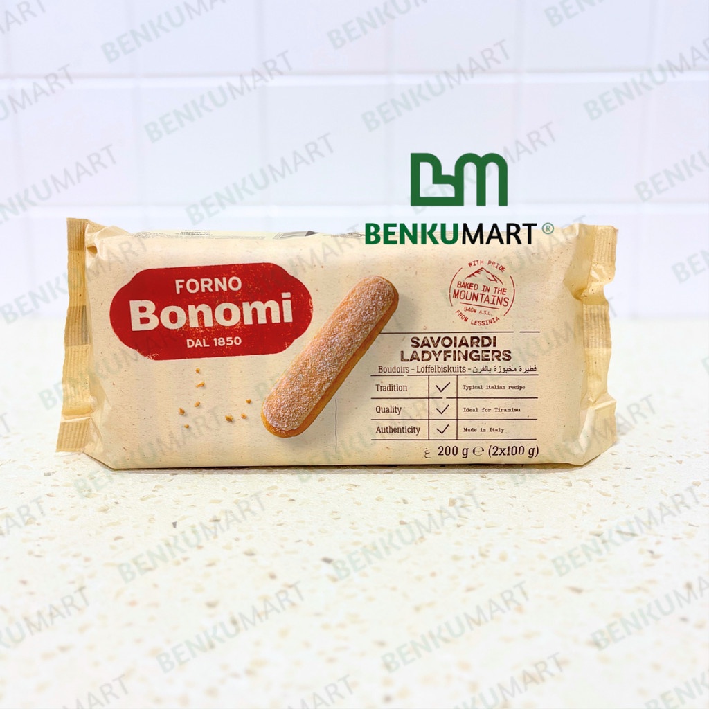 

A Forno Bonomi Savoiardi Ladyfingers (200 Gr) Biskuit Tiramisu Lady Finger 200 Gram