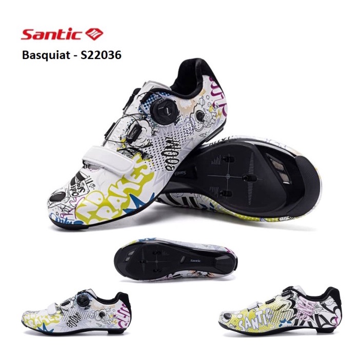 Kualitas No1 Sepatu Sepeda Cleat Santic Basquiat S22036 Sepatu Roadbike Original