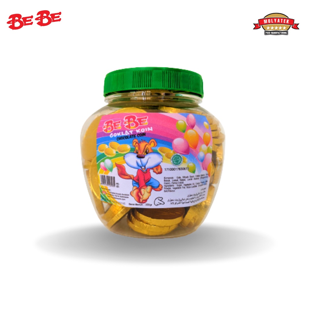 

A [Paket 10 Toples] Bebe Chocolate Coin Snack Coklat Koin Gurih 100 Pcs