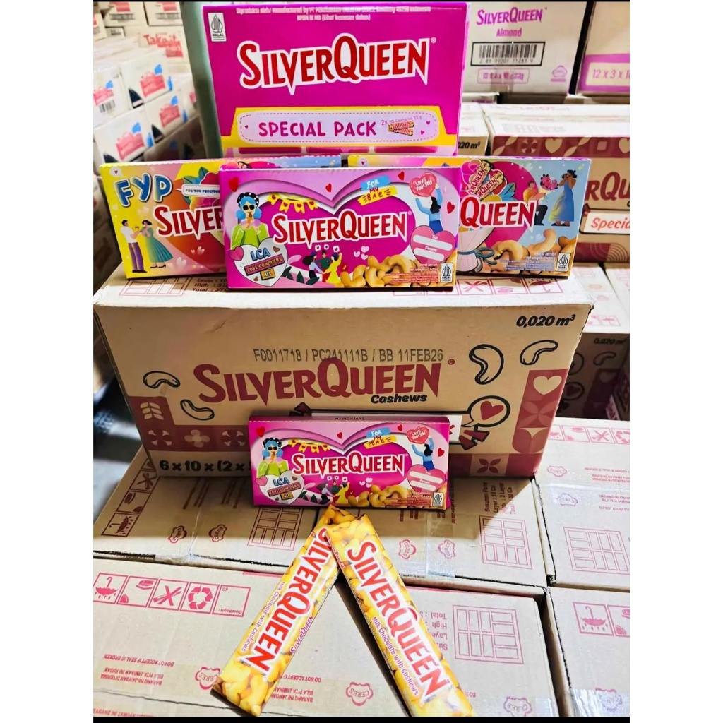 

A Silverqueen Valentine Mede 55Gr Isi 2 Pcs