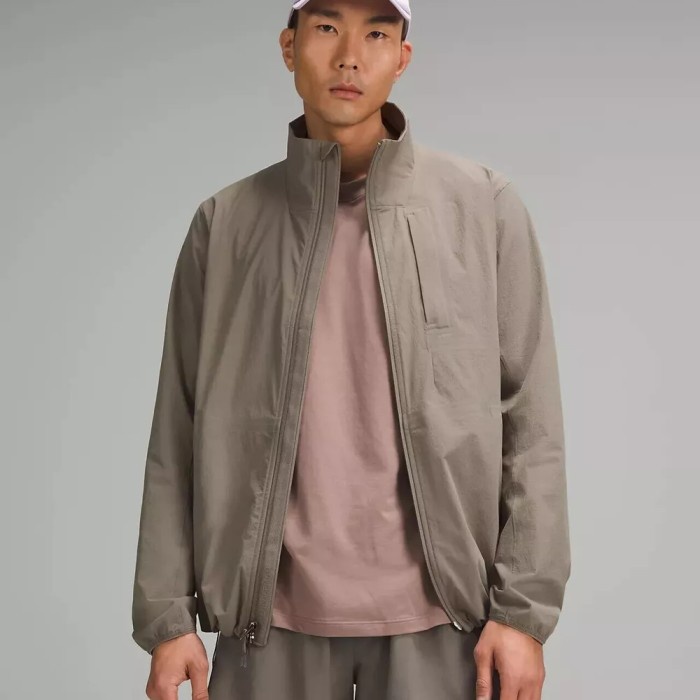 Terlaris Lululemon Sojourn Windbreaker Jaket Casual Outdoor Sport Pria Original