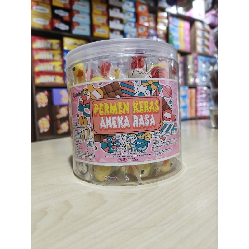 

A Permen Buah Aneka Karakter 1 Toples Isi 30 Pcs