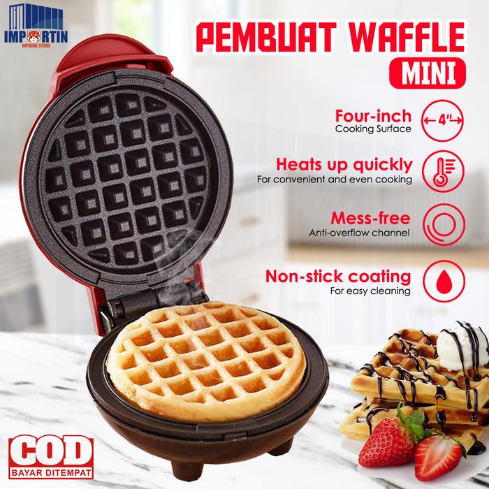 Mini Waffle Maker Pembuat Waffle Elektrik Cetakan Wafel/ Waffle Maker Sandwich Pancake/ Cetakan