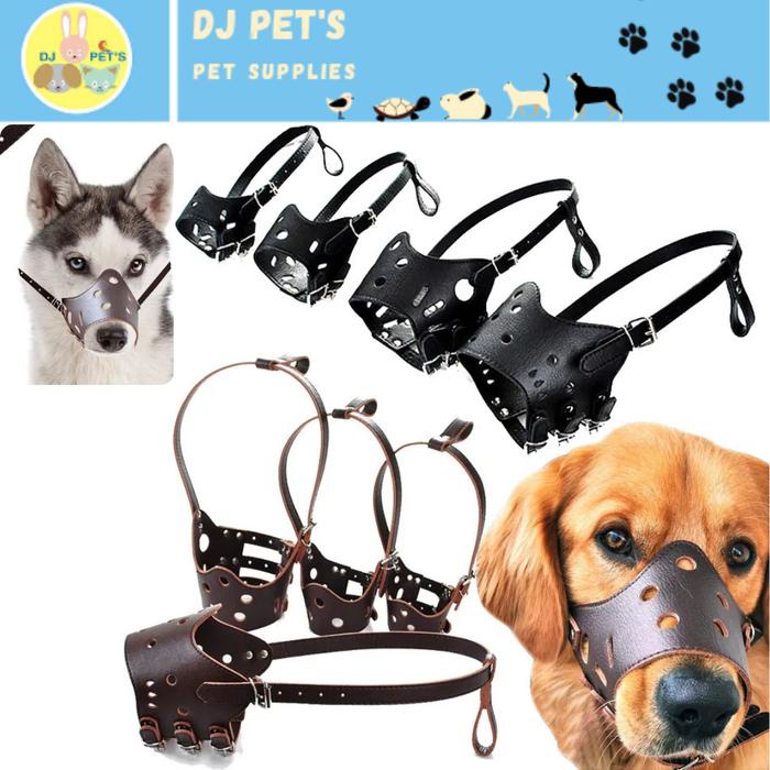 penutup mulut anjing brongsong berangus dog muzzle kulit