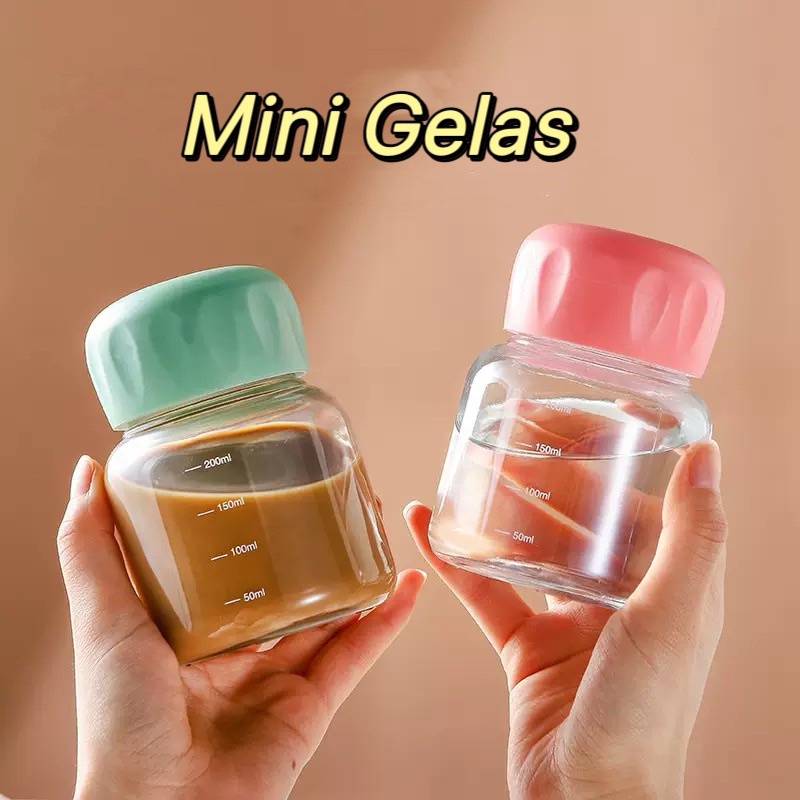 Botol Minum Kaca Mini Tempat Air Susu Jus//Minum Jus