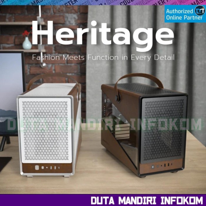 MONTECH Heritage PRO - Compact Size Micro ATX Portable Gaming Case with Eco-Leather Finishing