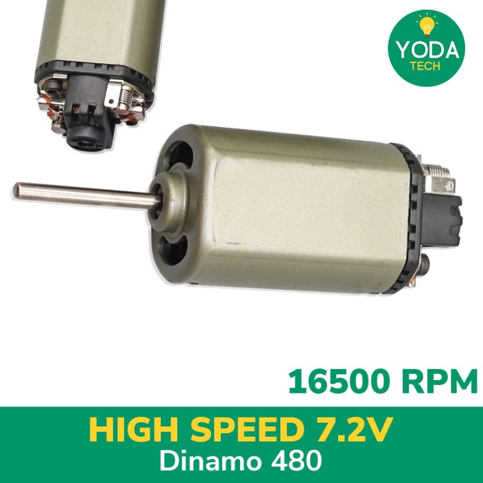 BARU..!! DINAMO ALAT LISTRIK/BOR LISTRIK TIPE 480 POROS PANJANG HIGH RPM 7.2 V