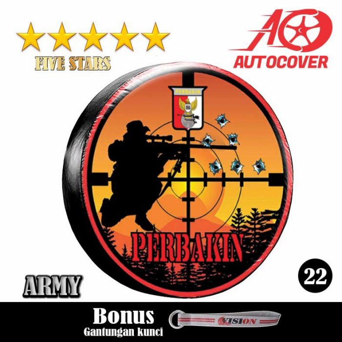 PREMIUM Sarung Cover Ban Serep Custom perbakin Mobil Taft Hardtop Jimny Ford