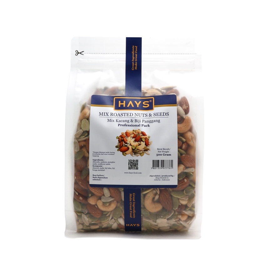 

A Mix Roasted Nuts & Seeds 500 Gram Almond Mede/Mete Pumpkin Sunflower Panggang /Mix Kacang Panggang