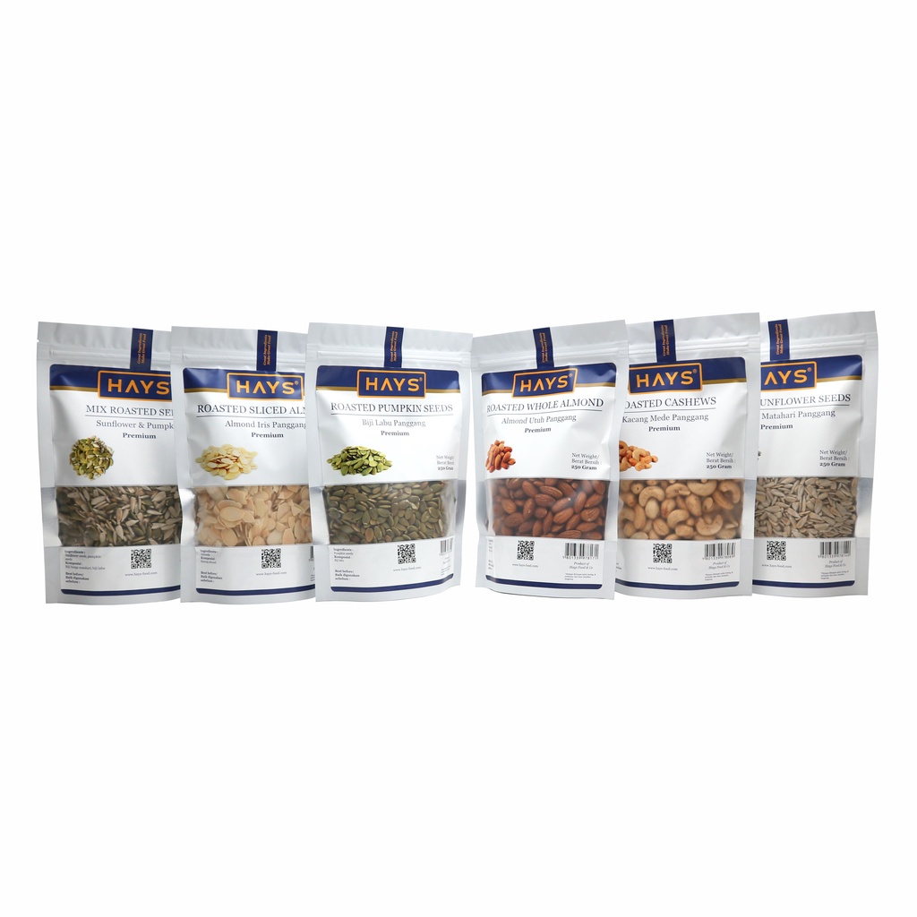 

A Mix Roasted Nuts 500 Gram Kacang Almond & Mede/Mete Panggang 500 G Almond & Cashew Hays