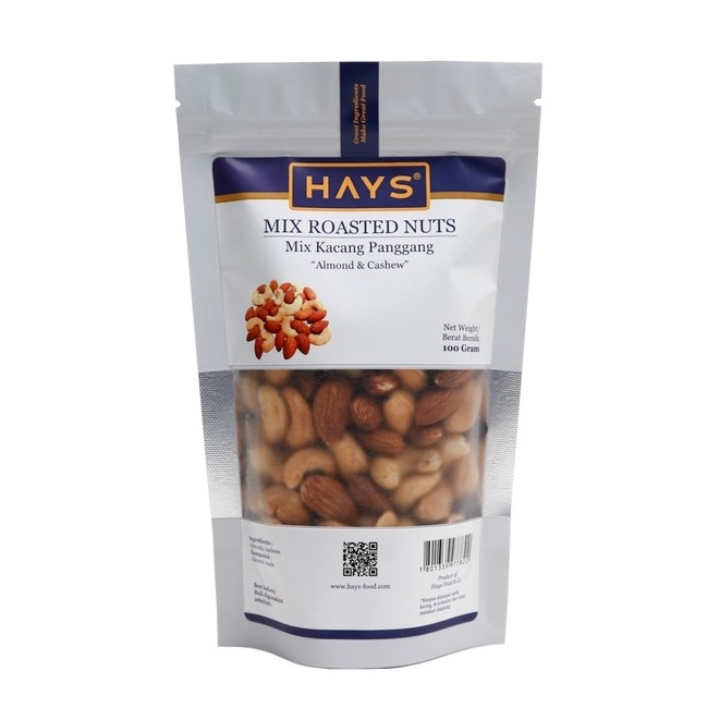 

A Mix Roasted Nuts 100 Gram Kacang Almond & Mede/Mete Panggang 100 G Mix Almond & Cashew Hays